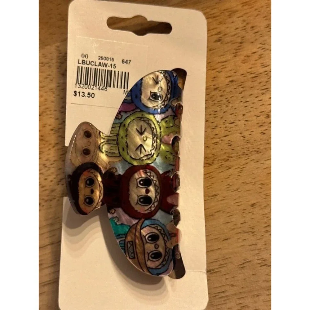 LBB cute monster labubu jaw hair clip accessory